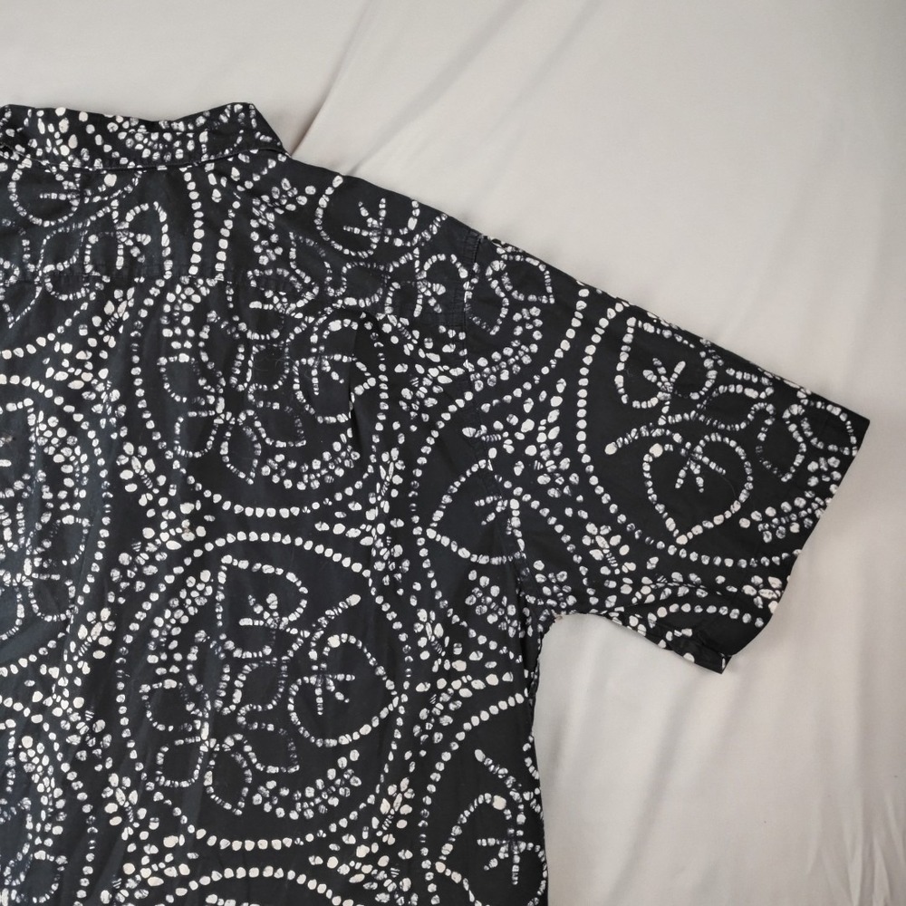 Cremieux Classics Mens Large Black Short Sleeve Button Down Shirt Beach Casual - Picture 13 of 16